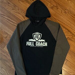 Zara Basics XL Lightweight Black and Forest Green Men's Hoodie